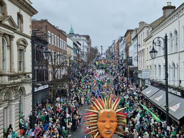 Derry's St Patrick's Day parade.