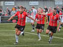 Will Patching celebrates scoring Derry City's winning goal against Sligo Rovers. Photo: George Sweeney