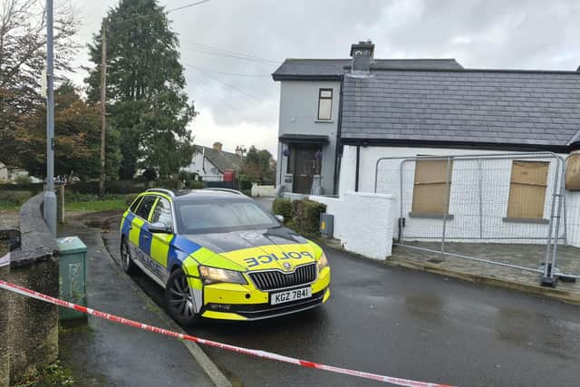 Cordons in place following the stabbing of a man in Derry. Photo: Rory Mooney