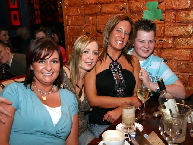 Ashling, Jacinta, Niamh enjoy the birthday celebrations with Derryn at Flamin' Jacks 0050JML : Parties and nights out in March 2006