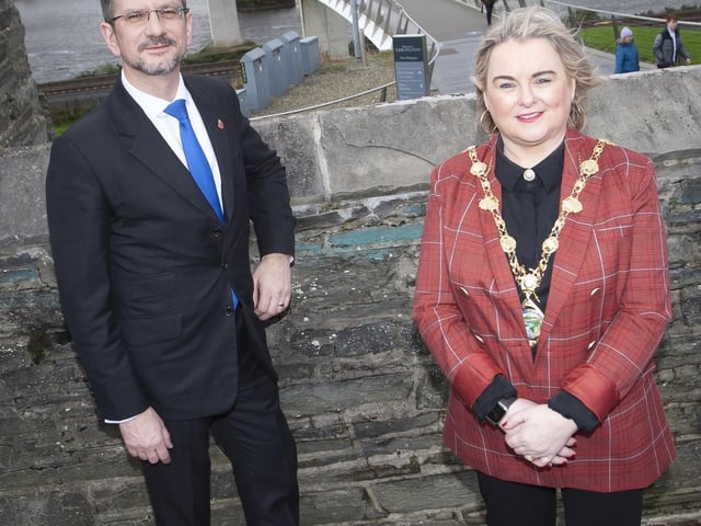 The Mayor of Derry City and Strabane District, Councillor Sandra Duffy, met with NIO Minister of State Steve Baker on a special visit to the City this week. The Mayor took the opportunity to highlight some of the key issues affecting the people of the City and District, including the urgent need to address the cost of living crisis and the Energy Bill Support Scheme.