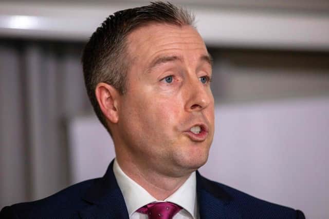Education minister Paul Givan (Photo by Paul Faith / AFP) (Photo by PAUL FAITH/AFP via Getty Images)