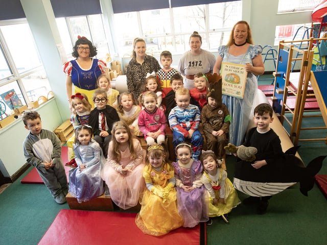 Mrs. McCallion's Nursery Class at Greenhaw Primary School celebrates World Book Day in style. (Photos: Jim McCafferty Photography)