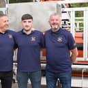 RNLI crew members, Gary McLaughlin and his two uncles, Stephen Quigley and Noel McGann.