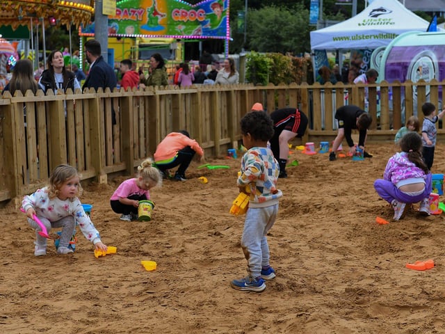 The children’s sandpit at the Foyle Maritime Festival.  Photo: George Sweeney