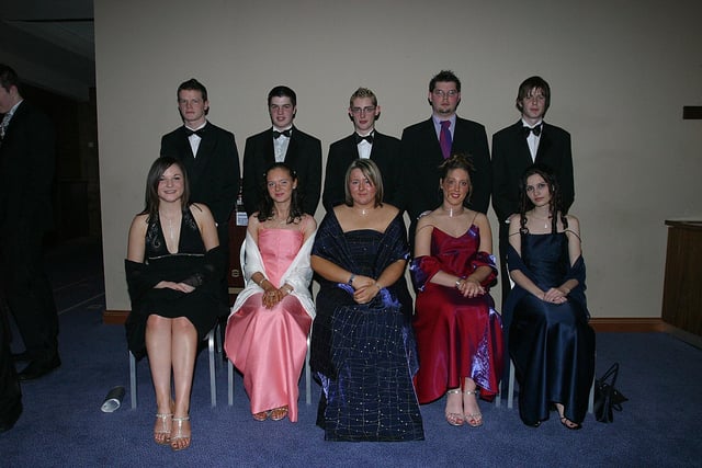 Seated: Rosie McDonald, Rosaleen Davey, Jemima Nesbitt, Caoimhe Quigley and Leanne Morgan. Standing: Peter Moore, Conall McHugh, Eddie Moore, Chris Woolridge and Michael McLaughlin. (0403T08)