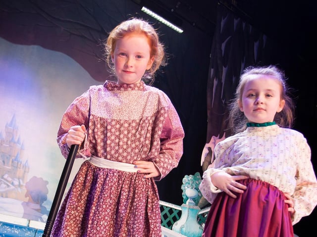 P4 Stars Kate Hribar and Éadaoin Pike perform as Ethna in Millennium Forum Auditorium.