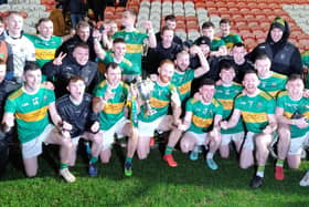 Watty Graham's, Glen celebrate after retaining their Ulster Senior Football title against Scotstown in the Box-It Athletic Grounds on Sunday