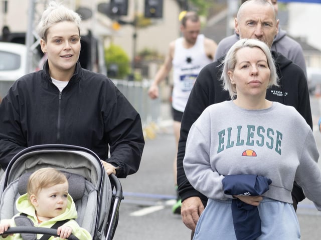 Supporting the runners at the Half Marathon. (Photo: North West Newspix)