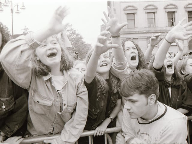 Fans enjoying the BBC Radio 1 roadshow in Derry in June 1993.