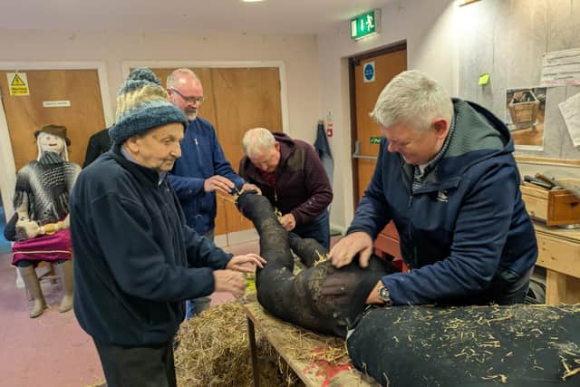 Scarecrow makers from the Park Men's Shed