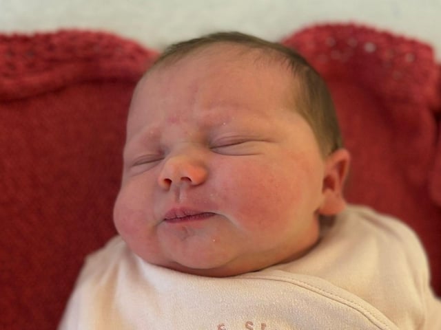 Baby girl Aria, daughter of Andrea from Culmore born at Altnagelvin Hospital on New Year's Eve at 15:42 weighing 8lb 14oz.
