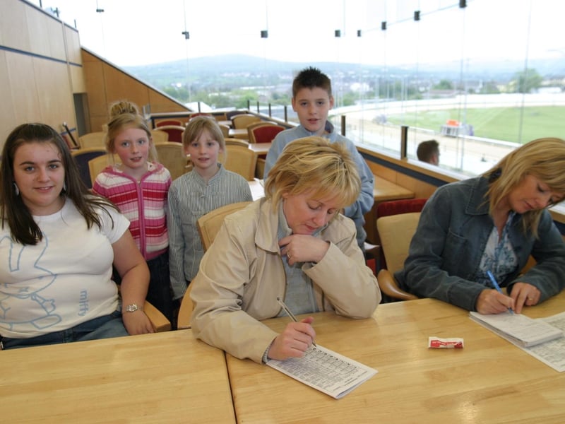 Punters enjoying a night out at the Lifford dog track in May 2004.