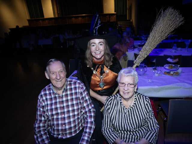 Christy and kathleen McMonagle pictured with the Mayor on Monday.