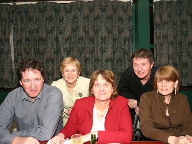The "A Team " left to right Martin, Annette, Carol, John and Catherine Downs. 683/dd  : Parties in December 2005.