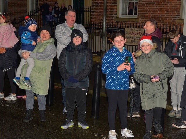Families pictured at the Derry Christmas procession on Sunday evening last. Photo: George Sweeney. DER2248GS - 22