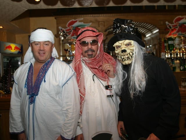 Enjoying a spooky pint on a Halloween night out in Derry