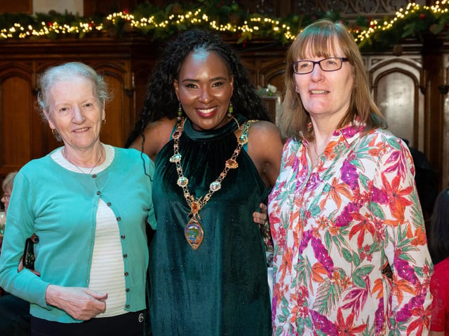 The Guildhall was the setting as the Mayor Councillor Lilian Seenoi-Barr hosted a festive tea dance. Picture Martin McKeown. 11.12.24 : .