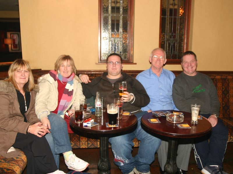 Harry with a group of friends from Scotland who made the trip for the surprise 60th party in the Delacroix before setting off 436 dd : .