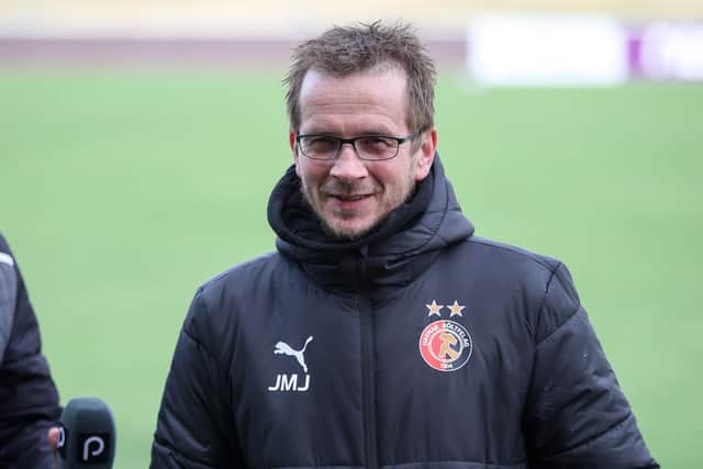 HB Tórshavn head coach Jákub Martin Joensen is confident ahead of return leg. Photograph by Sverri Egholm