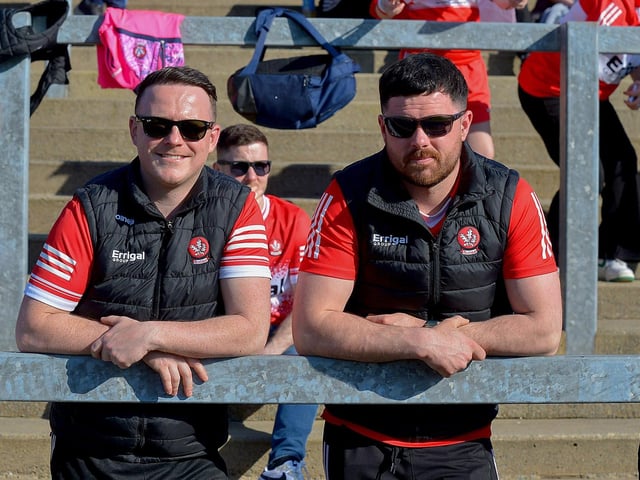 Fans in Celtic Park for the Derry v Donegal game. Photo: George Sweeney