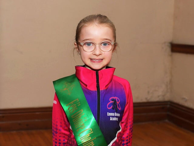 Emma Bonner was placed 2nd in the Dancing Championships Age 9-10 at the Feis Dhoire Cholmcille on Friday at St Columb’s Hall. Photo: George Sweeney.