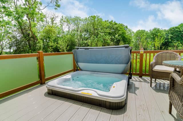 Six person hot tub just perfect for socialising under the stars