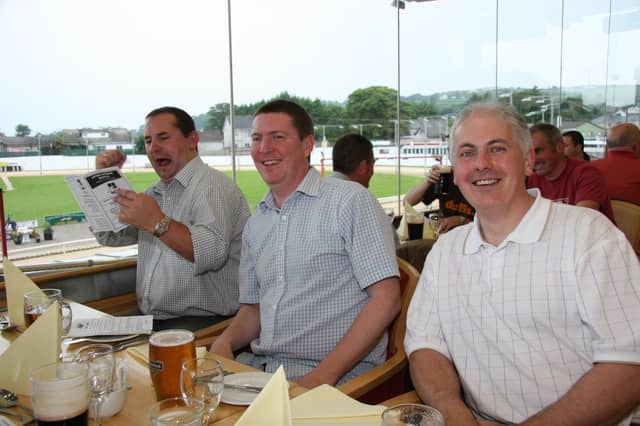 Derry and Donegal people enjoying a night at Lifford races in June 2005.