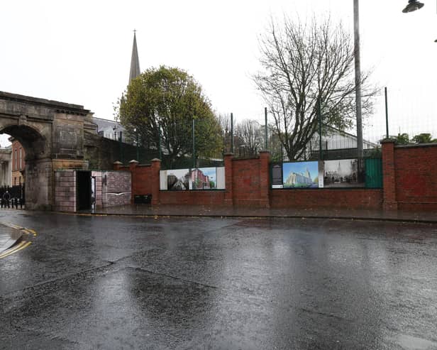 BBI: Bogside and Brandywell Initiative has received IFI funding and works with Peace Barriers in the city including the Fountain/ Bishop Street area. (Photo by Darren Kidd, PressEye)
