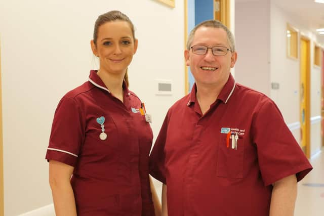 Rebecca Harte, Children’s Respiratory/Allergy Nurse and Damien McHugh, Paediatric Diabetes Specialist Nurse at South West Acute Hospital, Enniskillen