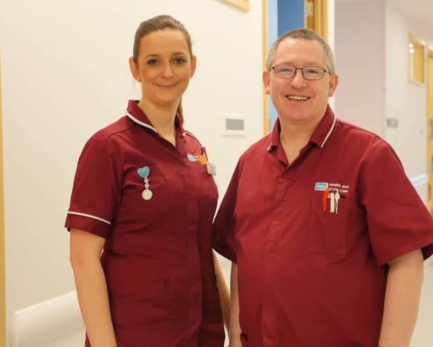 Rebecca Harte, Children’s Respiratory/Allergy Nurse and Damien McHugh, Paediatric Diabetes Specialist Nurse at South West Acute Hospital, Enniskillen