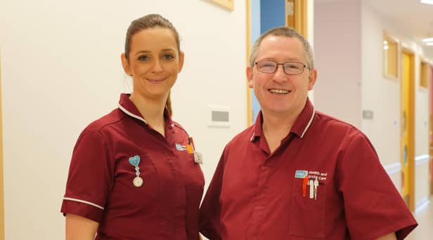 Rebecca Harte, Children’s Respiratory/Allergy Nurse and Damien McHugh, Paediatric Diabetes Specialist Nurse at South West Acute Hospital, Enniskillen