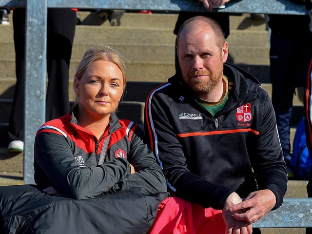 Fans in Celtic Park for the Derry v Donegal game. Photo: George Sweeney