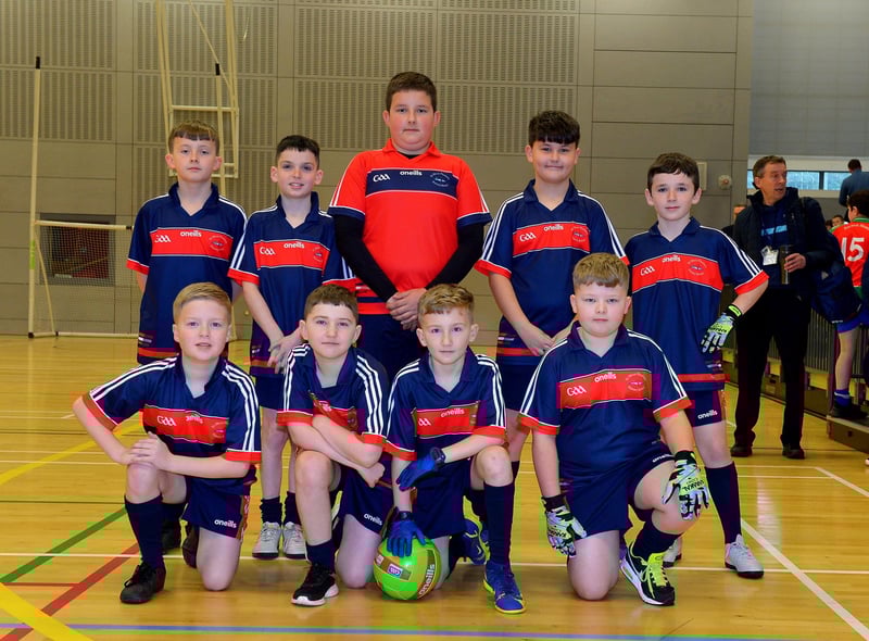 St. Oliver Plunkett Primary School who took part in the Boys' Indoor City Football Championships played in the Foyle Arena. Photo: George Sweeney. DER2306GS 05