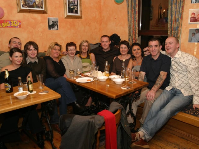 Pictures of Derry people partying in November 2003