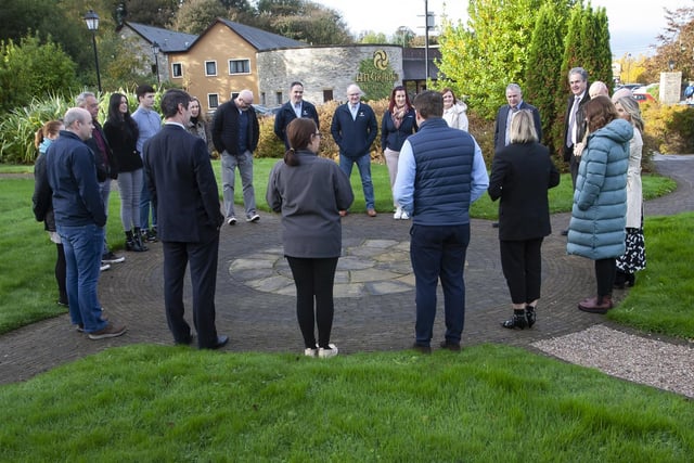 Delegates taking part in one of the outdoor workshops at the GEMX event at An Grianan Hotel.