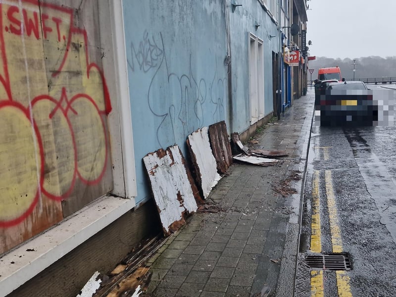 Storm damage on Lower Clarendon Street.