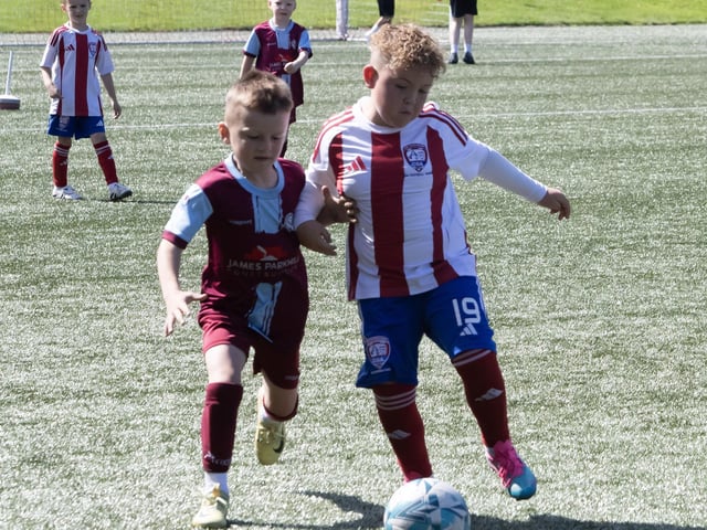 Action from one of the games in the Ryan McBride Cup at Brandywell. (Photos: Jim McCafferty Photography)