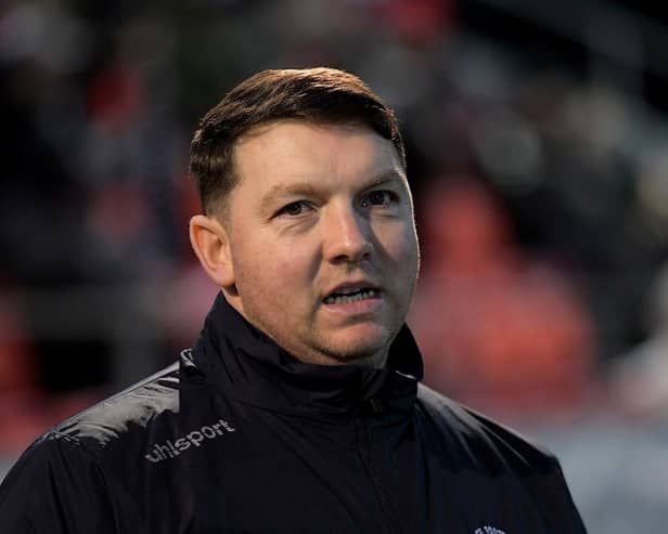 Institute FC manager Kevin Deery was hugely disappointed as his team's title hopes faded at Brandywell. Photograph: George Sweeney