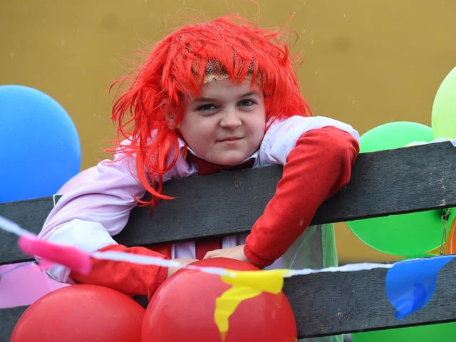 Participant pictured in the Clonmany Festival Parade on Sunday afternoon. Photo: George Sweeney