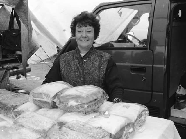 A stallholder at the old Foyle Street market.