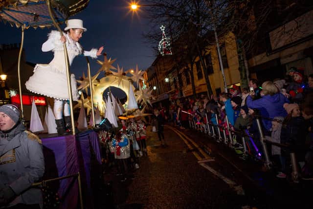 The Strabane Christmas lights procession.