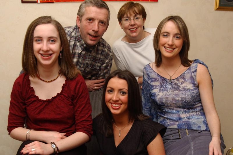 Caireen McPhilips with her Mum and Dad, Seamus and Tina and her sister Margaret and Ruth on her 21st birthday party.