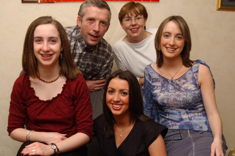 Caireen McPhilips with her Mum and Dad, Seamus and Tina and her sister Margaret and Ruth on her 21st birthday party.   