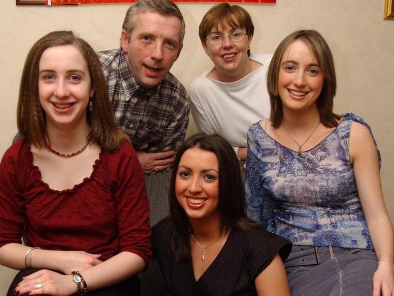 Caireen McPhilips with her Mum and Dad, Seamus and Tina and her sister Margaret and Ruth on her 21st birthday party.   