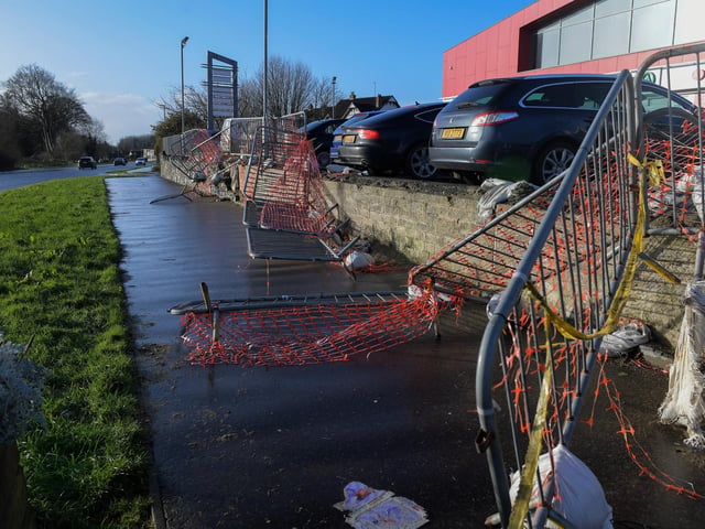 Damage from Storm Isha on Culmore Road. Photo: George Sweeney