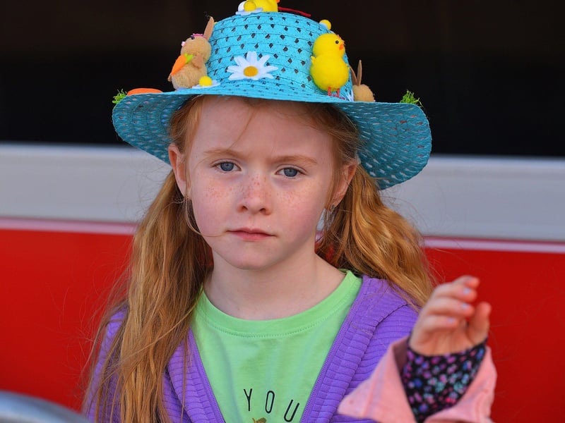 Easter bonnets on display during the Easter Monday parade in Carndonagh. Photo: George Sweeney. DER2315GS – 92