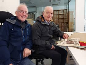 St Eugene's Scouts veterans Martin McDaid (right) and Dessie Taylor pictured in the Derry Journal office.