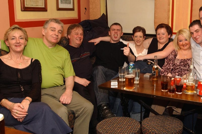 Ciara Collins with family and friends who celebrated her birthday at the Abercorn bar, Included are, Mags, Tony, John, David, Aishling, John, Louise, Brendy, Branda and Terry. 