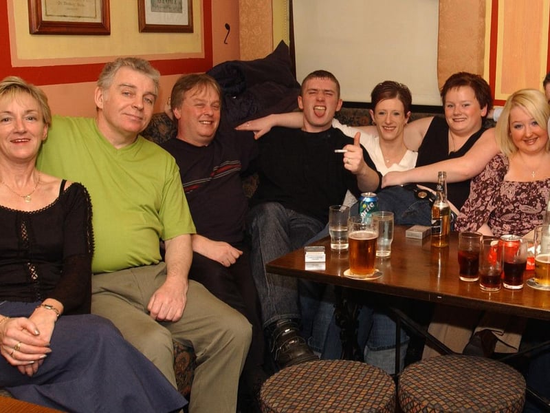 Ciara Collins with family and friends who celebrated her birthday at the Abercorn bar, Included are, Mags, Tony, John, David, Aishling, John, Louise, Brendy, Branda and Terry.